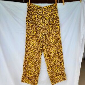 Letmebe womens cotton India front zipper 4" cuffs beltloops deep pockets pleats